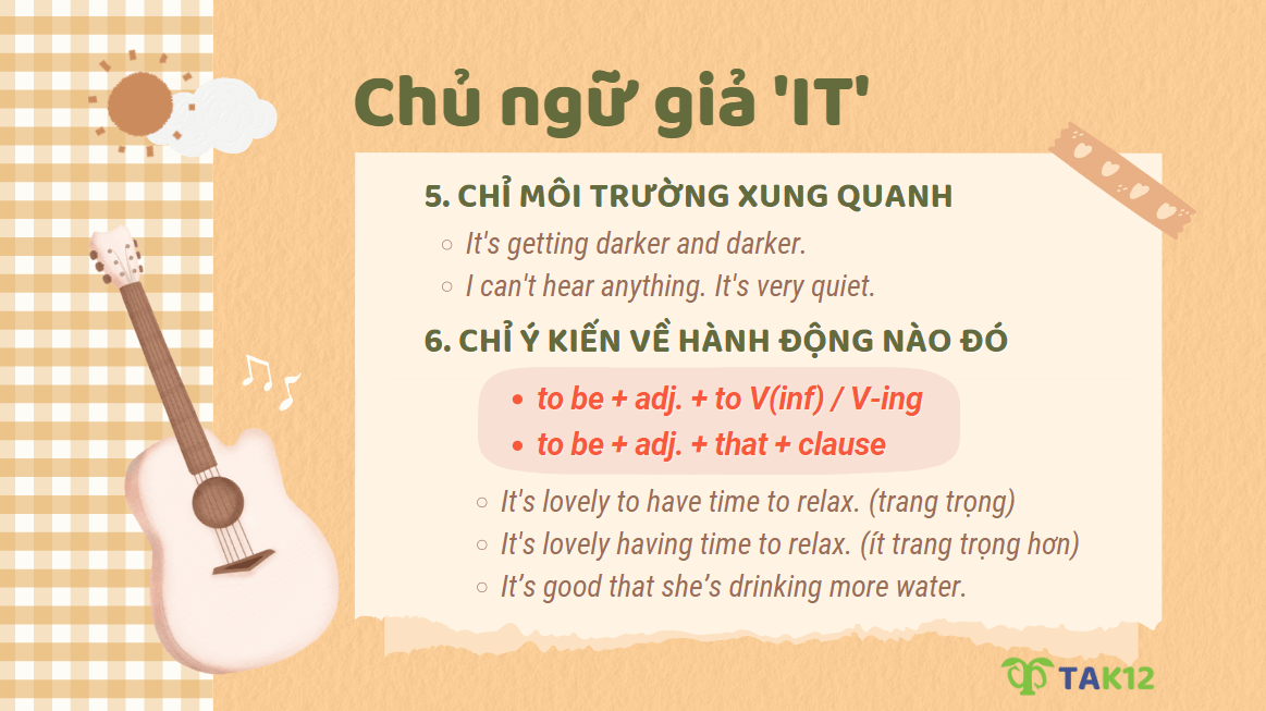 Các cấu trúc chủ ngữ giả "it" 2