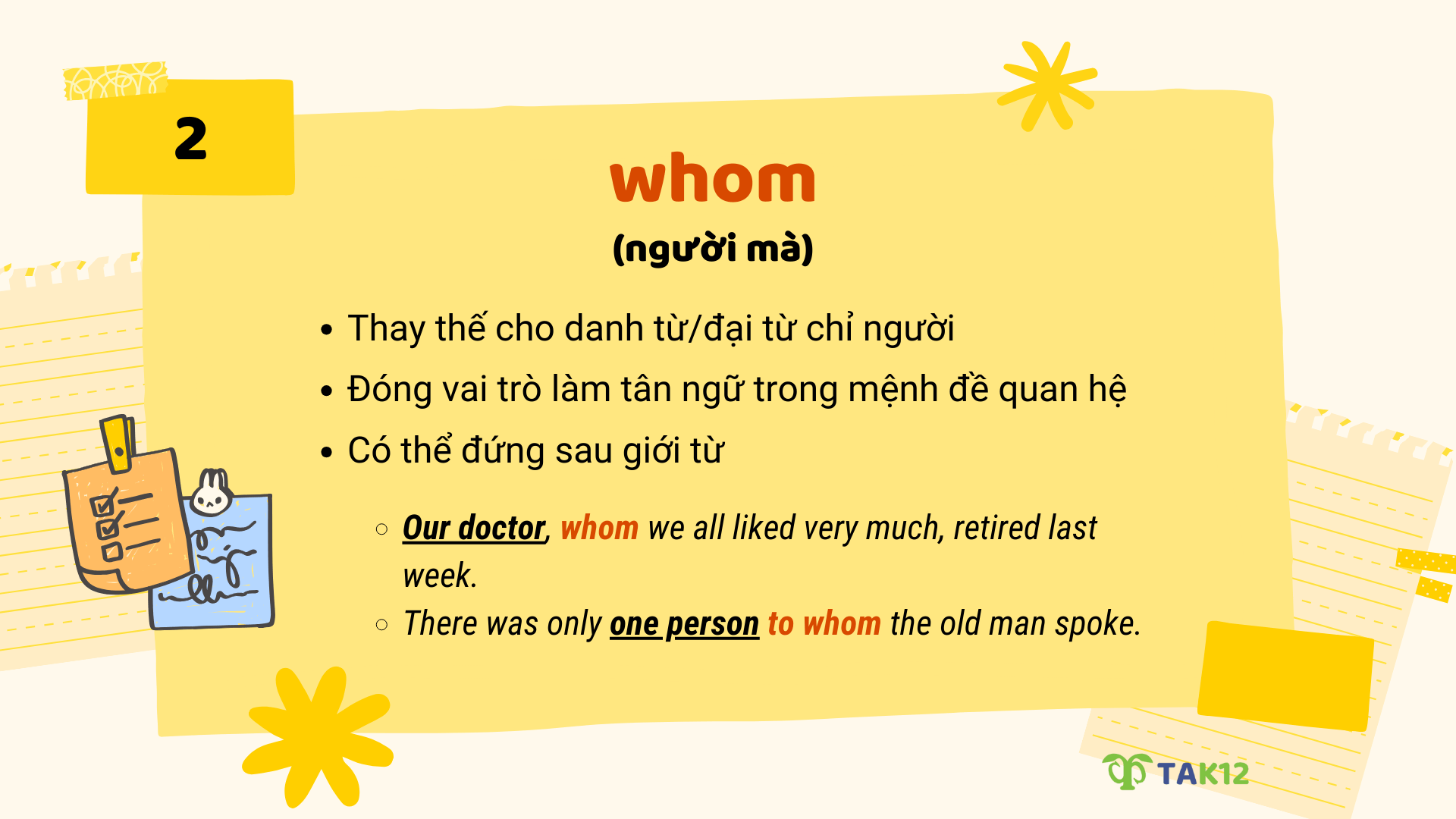 Đại từ quan hệ Whom