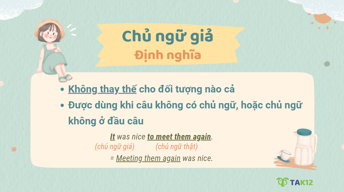 Định nghĩa chủ ngữ giả trong tiếng Anh