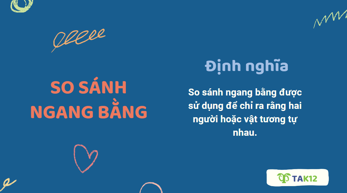 Định nghĩa so sánh ngang bằng