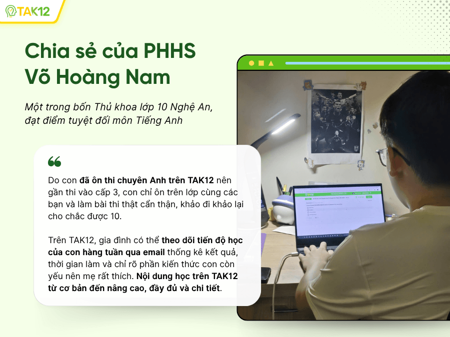 Chia sẻ của mẹ Hoàng Nam về hành trình ôn thi vào lớp 10 môn Tiếng Anh