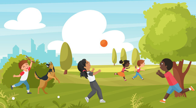 Cartoon Kids Playing Outside Images – Browse 139,530 Stock Photos, Vectors,  and Video | Adobe Stock