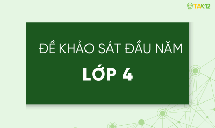 Đề khảo s&aacute;t chất lượng đầu năm c&aacute;c lớp