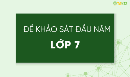 Đề khảo s&aacute;t chất lượng đầu năm c&aacute;c lớp