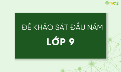Đề khảo s&aacute;t chất lượng đầu năm c&aacute;c lớp