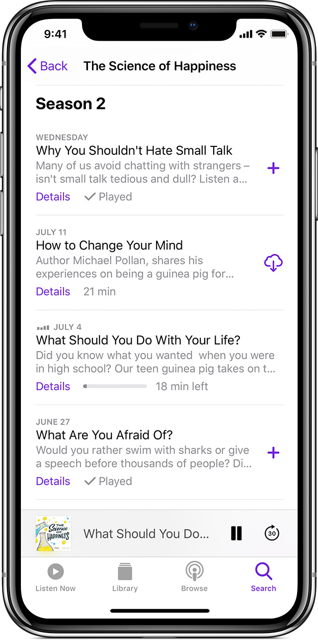 Hướng dẫn sử dụng ứng dụng Podcasts của iOS