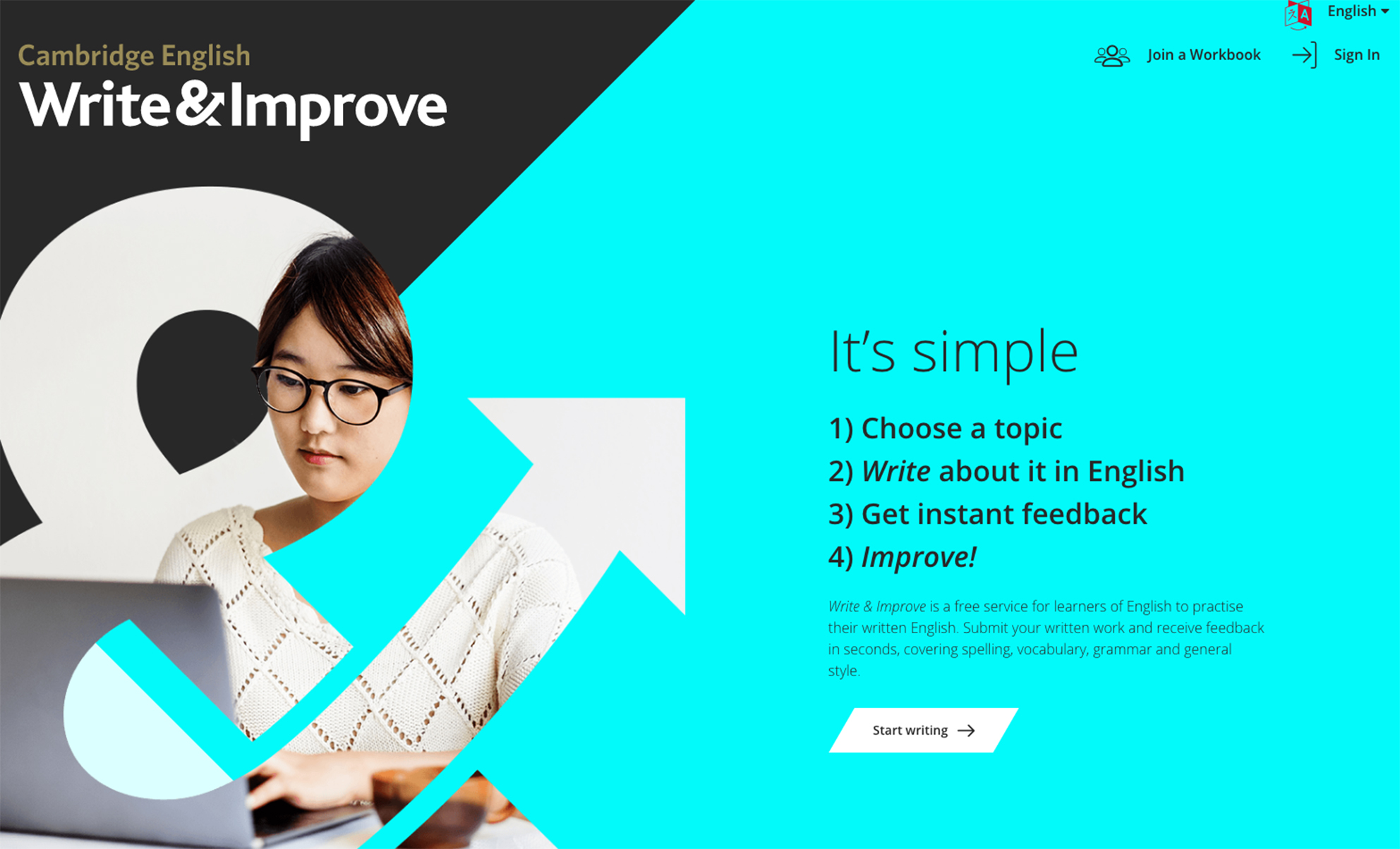 Write&Improve – website chữa lỗi viết tiếng Anh miễn phí