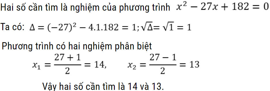 ví dụ 1 giải Định lý Vi-ét đảo