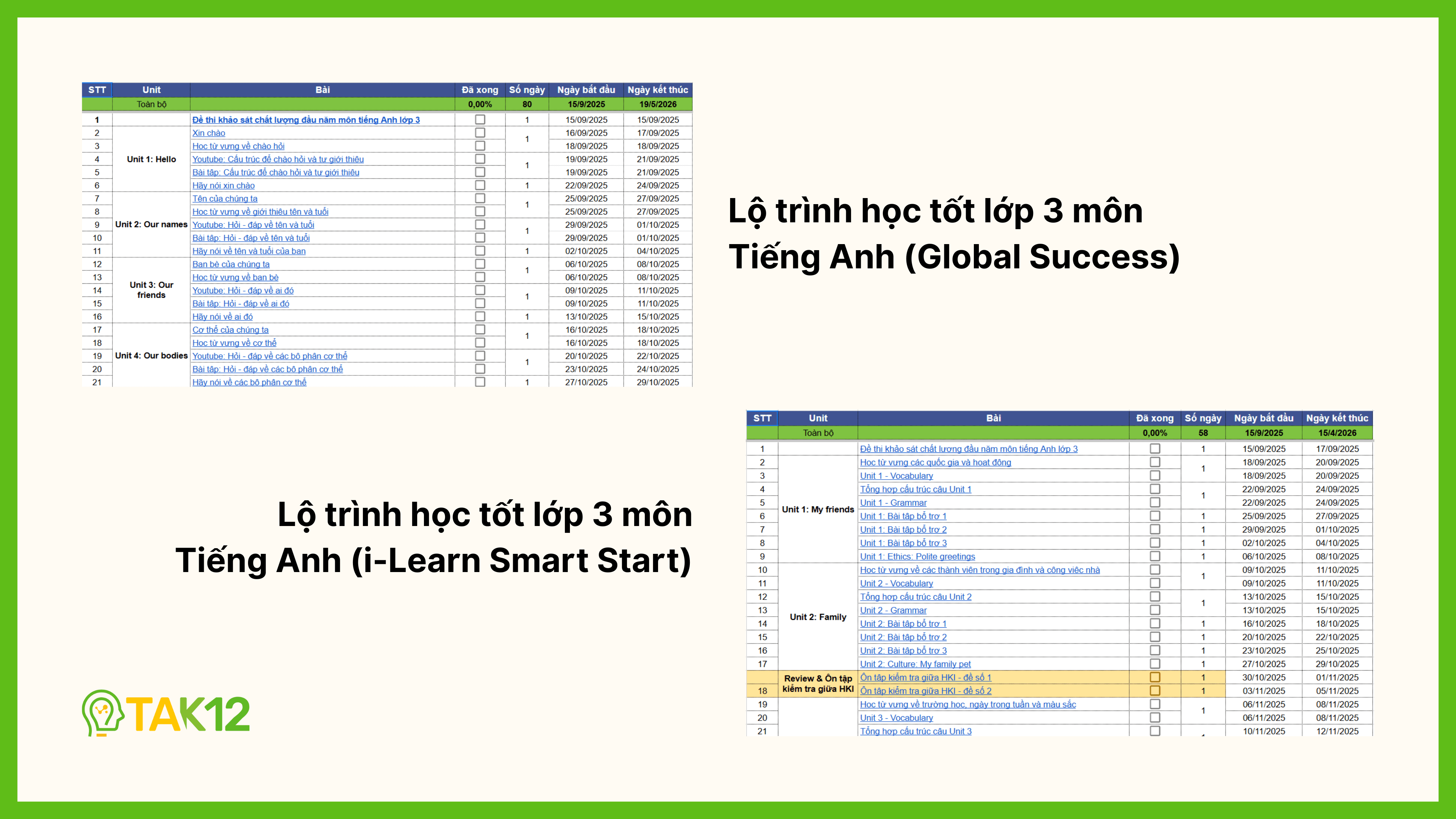 Lộ trình học tốt môn Tiếng Anh lớp 3