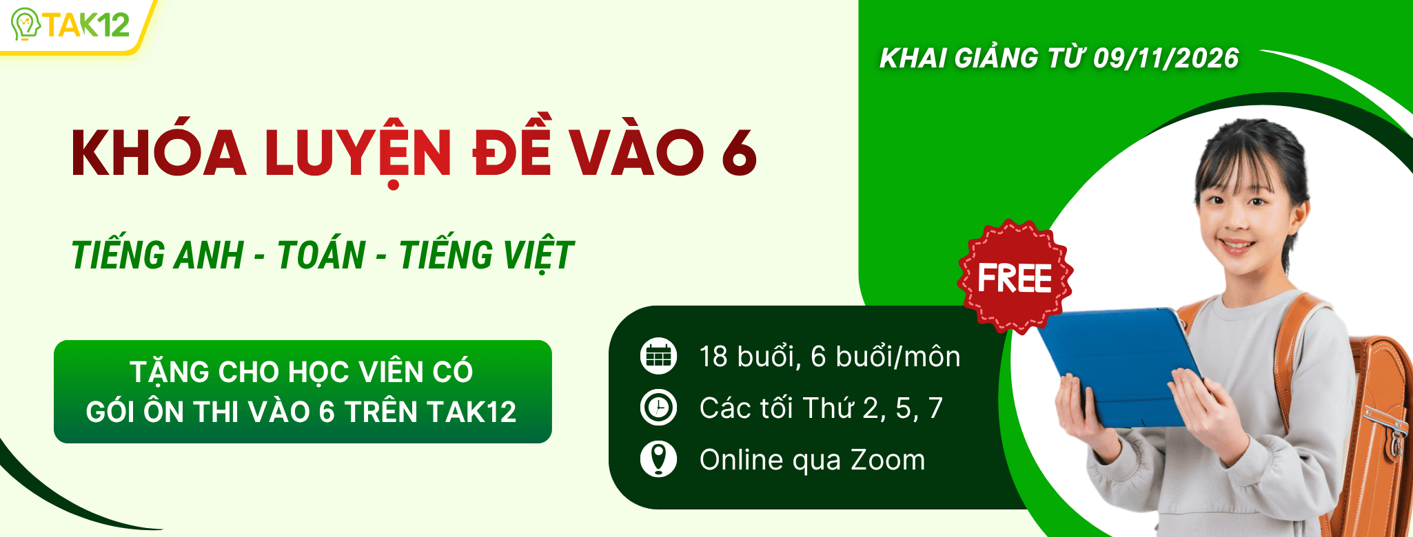 Khóa luyện đề vào 6 năm học 27-28