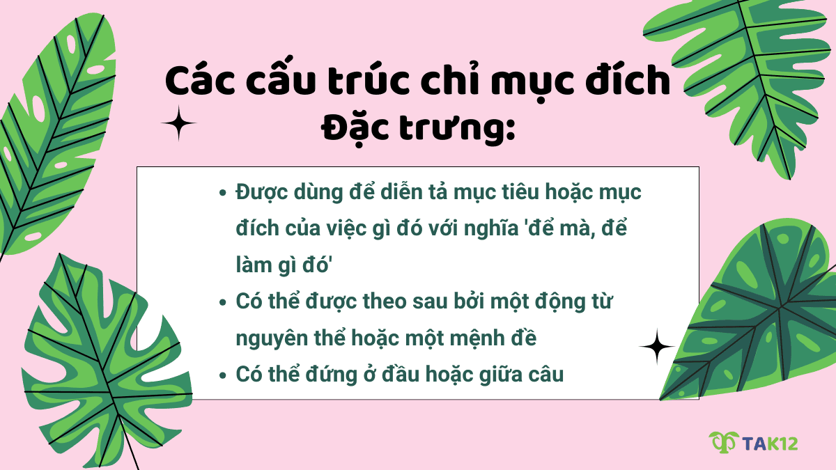 Đặc trưng các cấu trúc chỉ mục đích