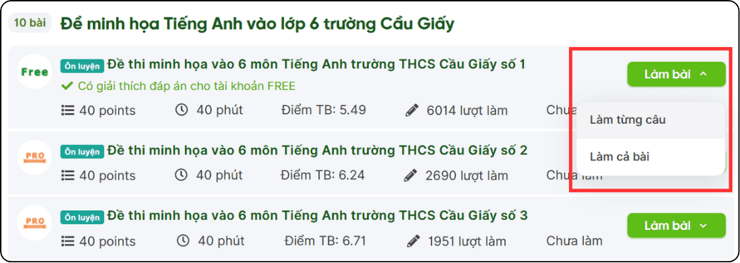 chế độ luôn hỏi trước