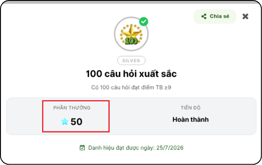 danh hiệu thành tích