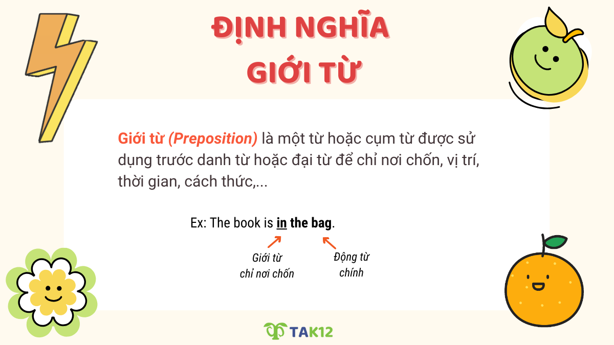 Định nghĩa giới từ