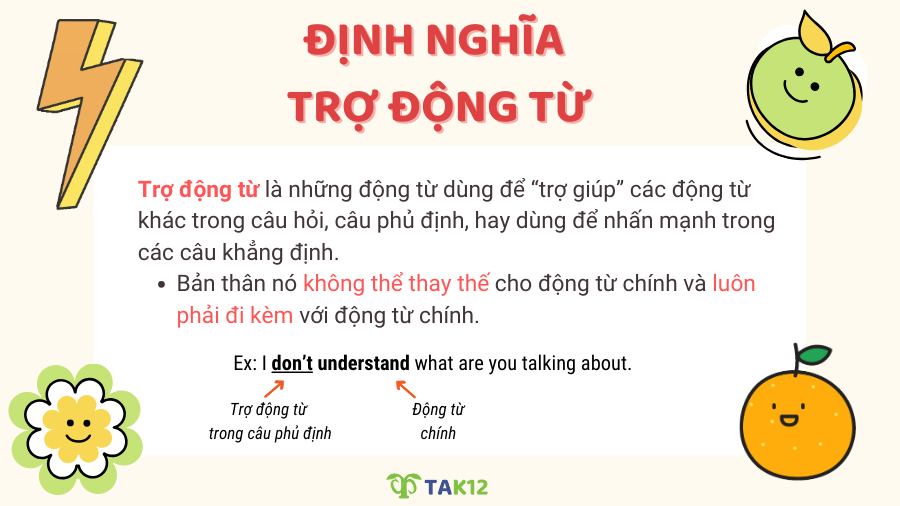 Định nghĩa trợ động từ