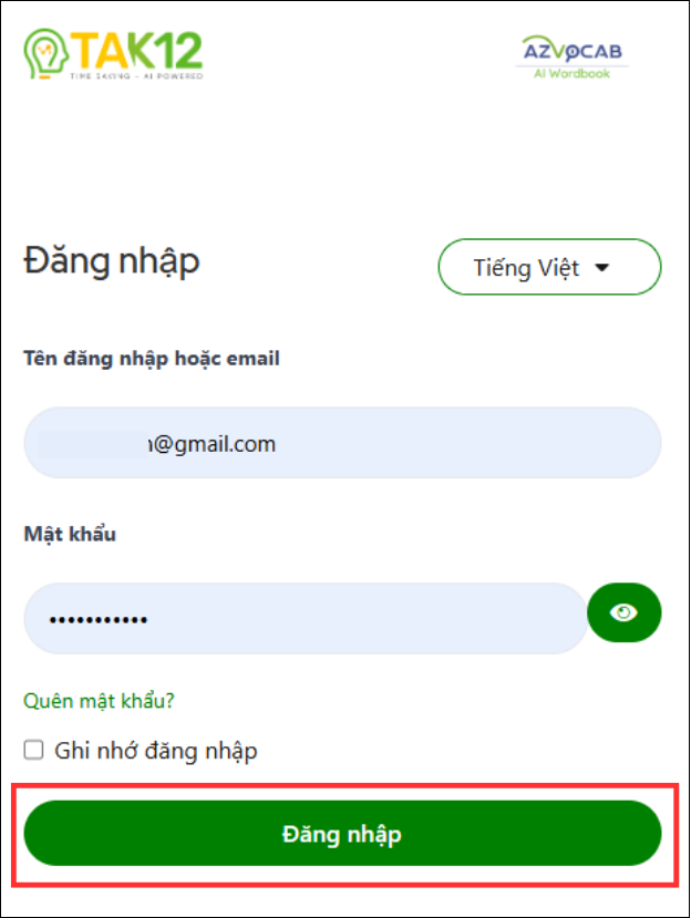 Hướng dẫn xem và làm bài tập trên TAK12 School dành cho học sinh