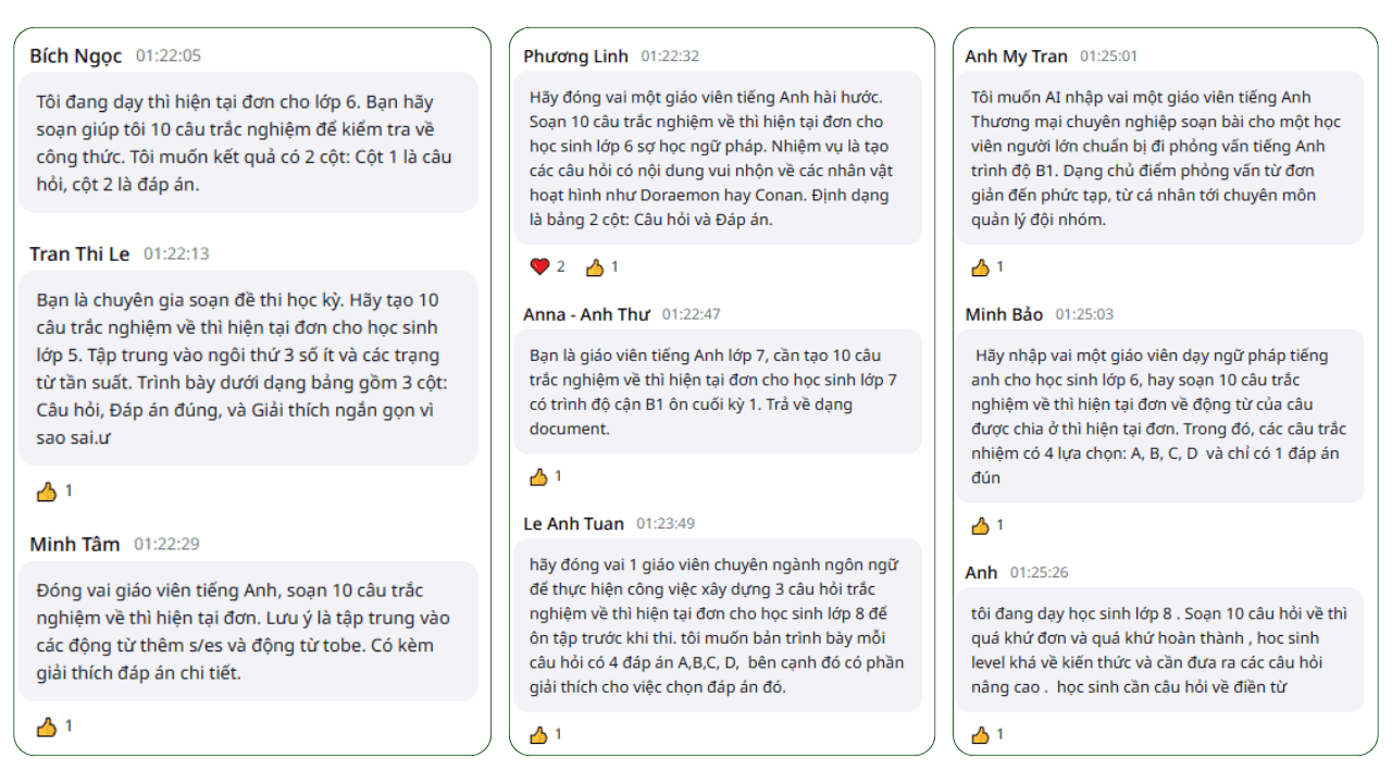 thầy cô thực hành viết prompt