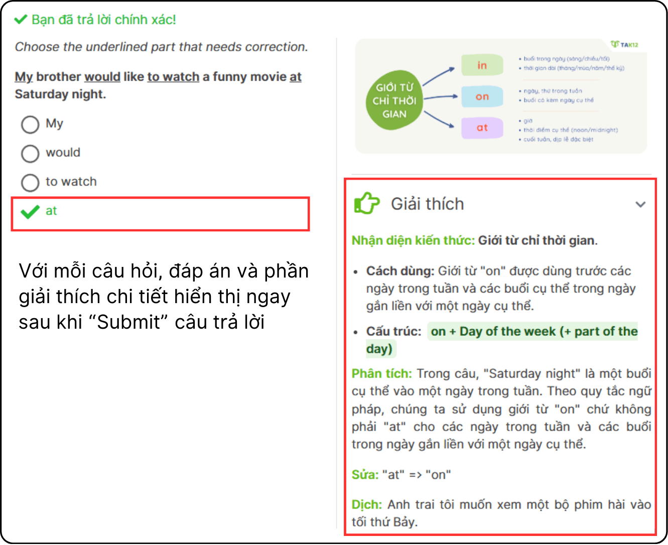 chế độ làm từng câu