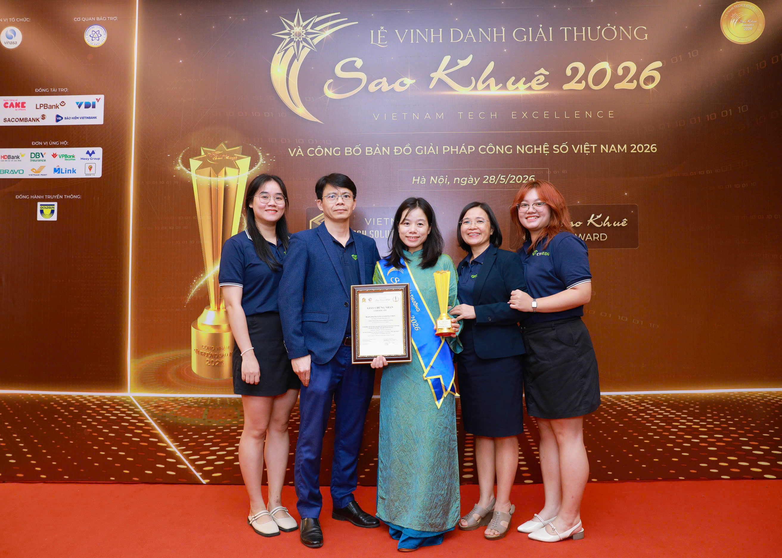 Đội ngũ CTH Soft và chứng nhận giải thưởng Sao Khuê 2026