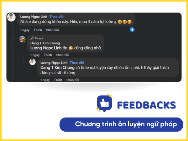 Phản hồi chương trình ngữ pháp