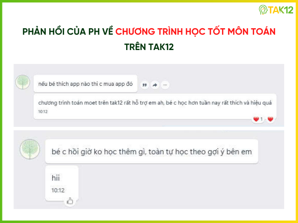 Phản hồi học tốt toán