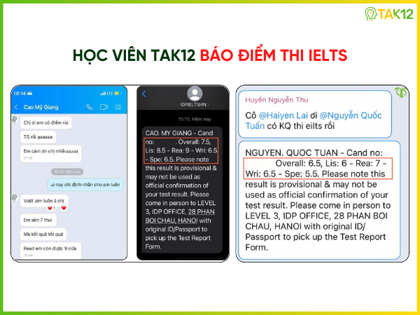 Phản hồi ôn thi IELTS