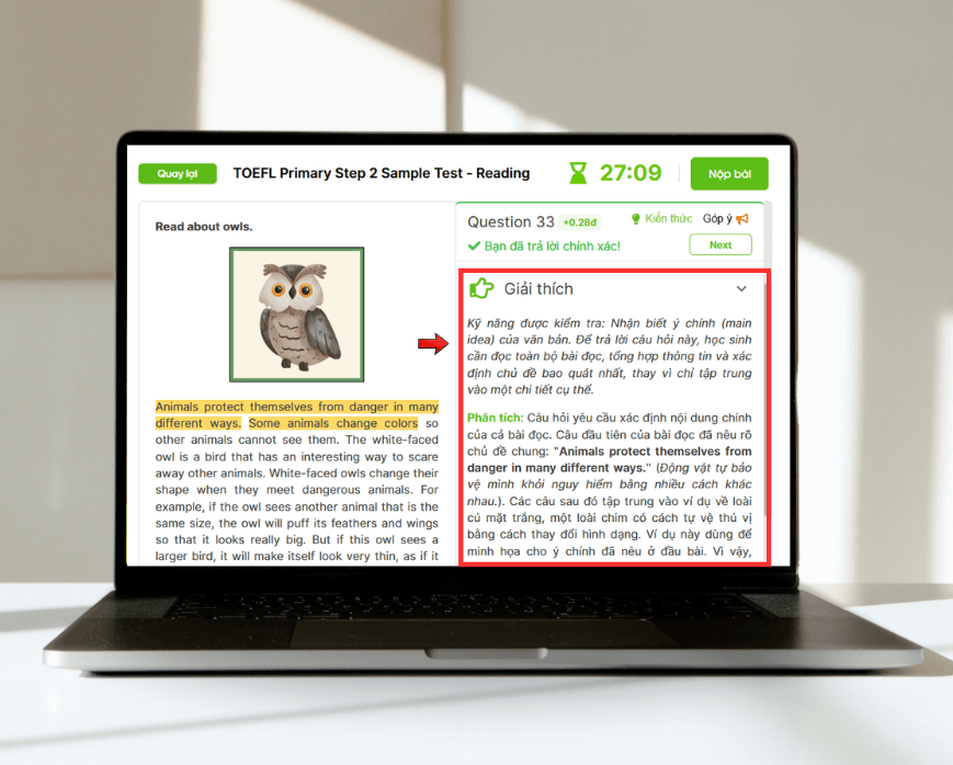 Bộ đề thi & bài tập Toefl Primary chất lượng