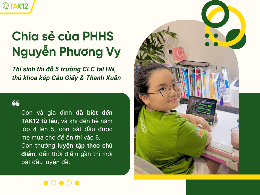 Chia sẻ của mẹ Phương Vy về hành trình ôn thi vào lớp 6